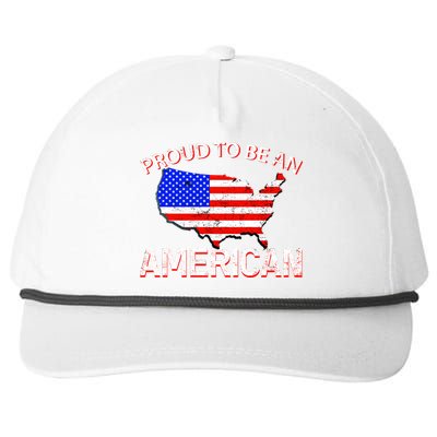 Proud To Be An American Snapback Five-Panel Rope Hat