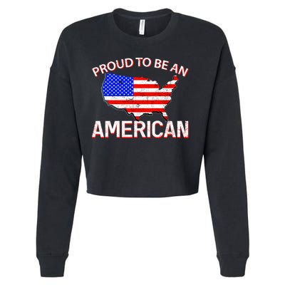 Proud To Be An American Cropped Pullover Crew