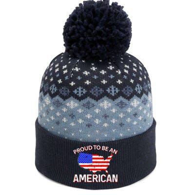 Proud To Be An American The Baniff Cuffed Pom Beanie