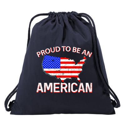 Proud To Be An American Drawstring Bag