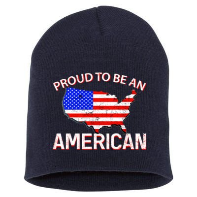 Proud To Be An American Short Acrylic Beanie