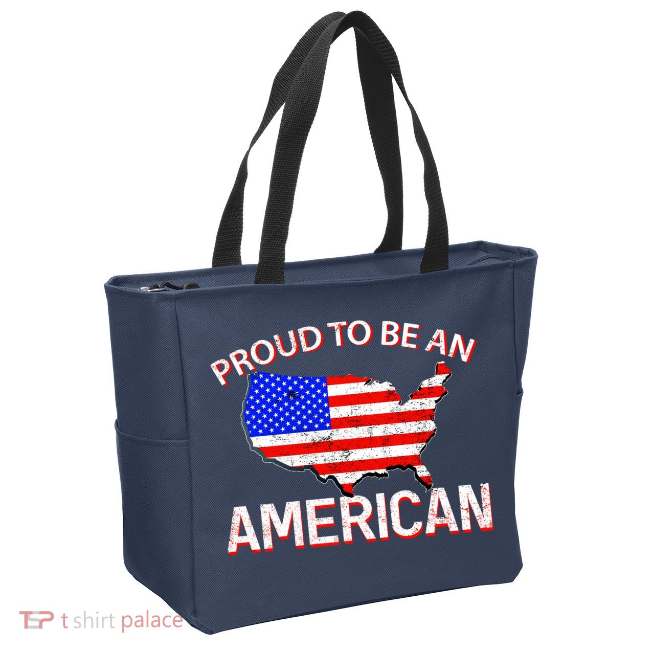 Proud To Be An American Zip Tote Bag