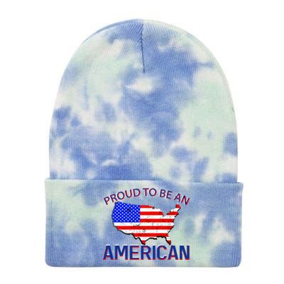 Proud To Be An American Tie Dye 12in Knit Beanie