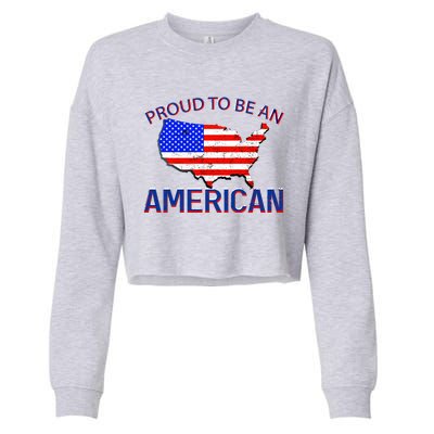 Proud To Be An American Cropped Pullover Crew