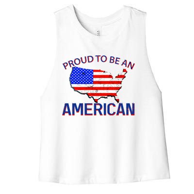 Proud To Be An American Women's Racerback Cropped Tank