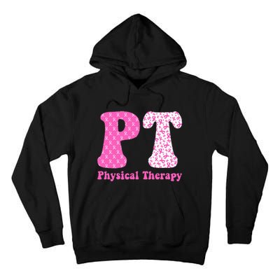 Physical Therapy Breast Cancer Awareness Month PT Therapist Tall Hoodie