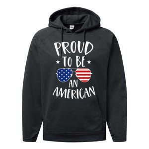 Proud to Be an American 4th of July Patriotic Performance Fleece Hoodie