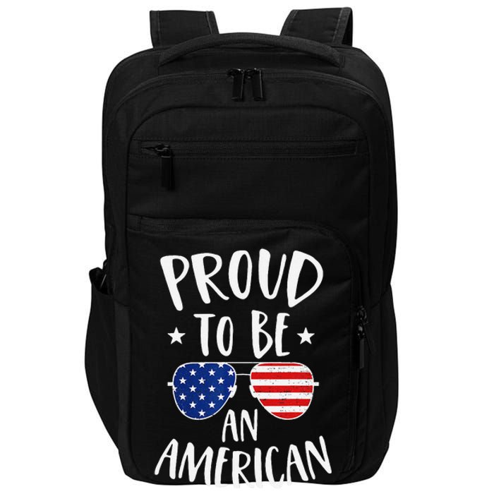 Proud to Be an American 4th of July Patriotic Impact Tech Backpack