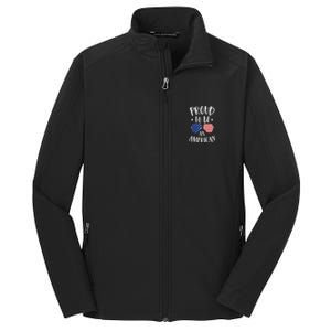 Proud to Be an American 4th of July Patriotic Core Soft Shell Jacket