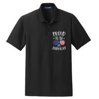 Proud to Be an American 4th of July Patriotic Dry Zone Grid Polo