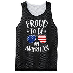 Proud to Be an American 4th of July Patriotic Mesh Reversible Basketball Jersey Tank