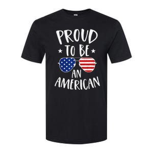 Proud to Be an American 4th of July Patriotic Softstyle CVC T-Shirt