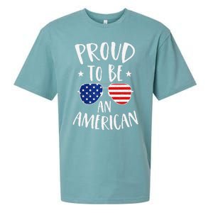 Proud to Be an American 4th of July Patriotic Sueded Cloud Jersey T-Shirt