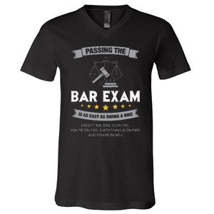 Passing The Bar Exam Is Easy Lawyer Graduation Attorney V-Neck T-Shirt