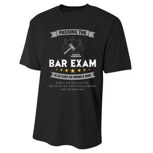 Passing The Bar Exam Is Easy Lawyer Graduation Attorney Performance Sprint T-Shirt