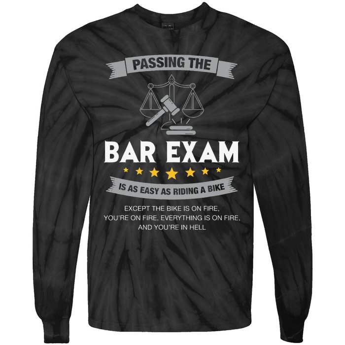 Passing The Bar Exam Is Easy Lawyer Graduation Attorney Tie-Dye Long Sleeve Shirt