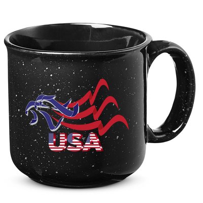 Proud To Be An American Flag Gift Usa Eagle Vintage 15oz Campfire Ceramic Mug