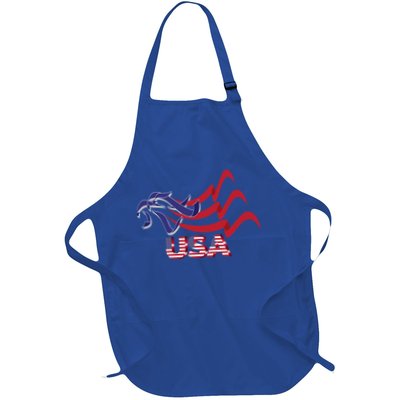 Proud To Be An American Flag Gift Usa Eagle Vintage Apron