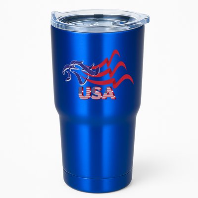 Proud To Be An American Flag Gift Usa Eagle Vintage Tumbler