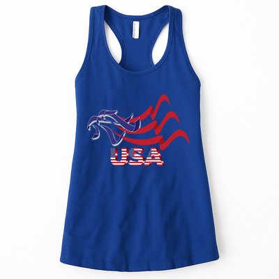 Proud To Be An American Flag Gift Usa Eagle Vintage Womens Tank Top