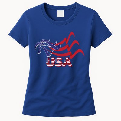 Proud To Be An American Flag Gift Usa Eagle Vintage Womens T-Shirt