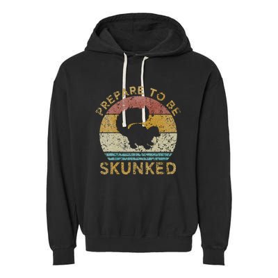 Prepare To Be Skunked Cribbage Lovers Vintage Cribbage Game Garment-Dyed Fleece Hoodie