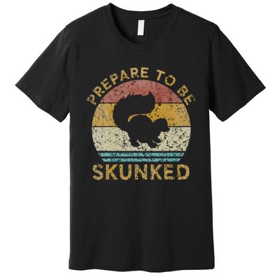 Prepare To Be Skunked Cribbage Lovers Vintage Cribbage Game Premium T-Shirt