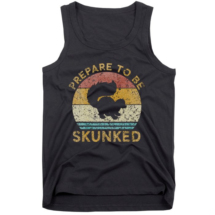 Prepare To Be Skunked Cribbage Lovers Vintage Cribbage Game Tank Top