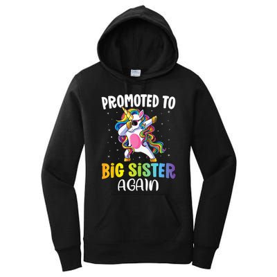 Promoted To Big Sister Again Sister Unicorn Women's Pullover Hoodie