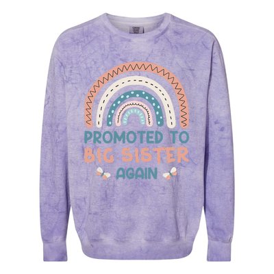 Promoted To Big Sister I Am Going To Be A Big Sister Colorblast Crewneck Sweatshirt