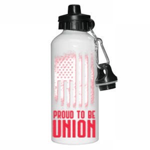 Proud To Be Union Skilled Labor Worker Labor Day Gift Cool Gift Aluminum Water Bottle