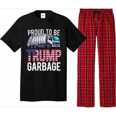 Proud To Be Trump Garbage American Flag Pajama Set