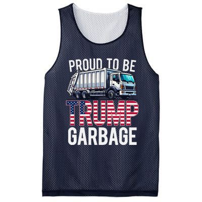 Proud To Be Trump Garbage American Flag Mesh Reversible Basketball Jersey Tank