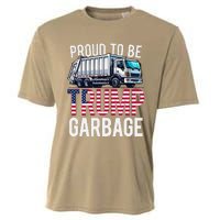 Proud To Be Trump Garbage American Flag Cooling Performance Crew T-Shirt