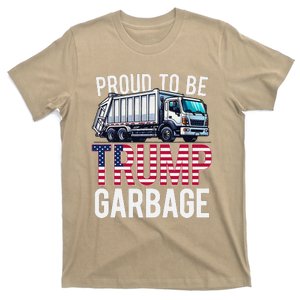 Proud To Be Trump Garbage American Flag T-Shirt