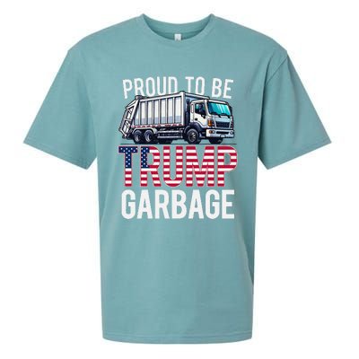 Proud To Be Trump Garbage American Flag Sueded Cloud Jersey T-Shirt