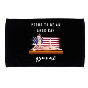 Proud To Be An American Gymnast Gift Microfiber Hand Towel