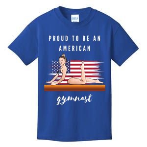 Proud To Be An American Gymnast Gift Kids T-Shirt