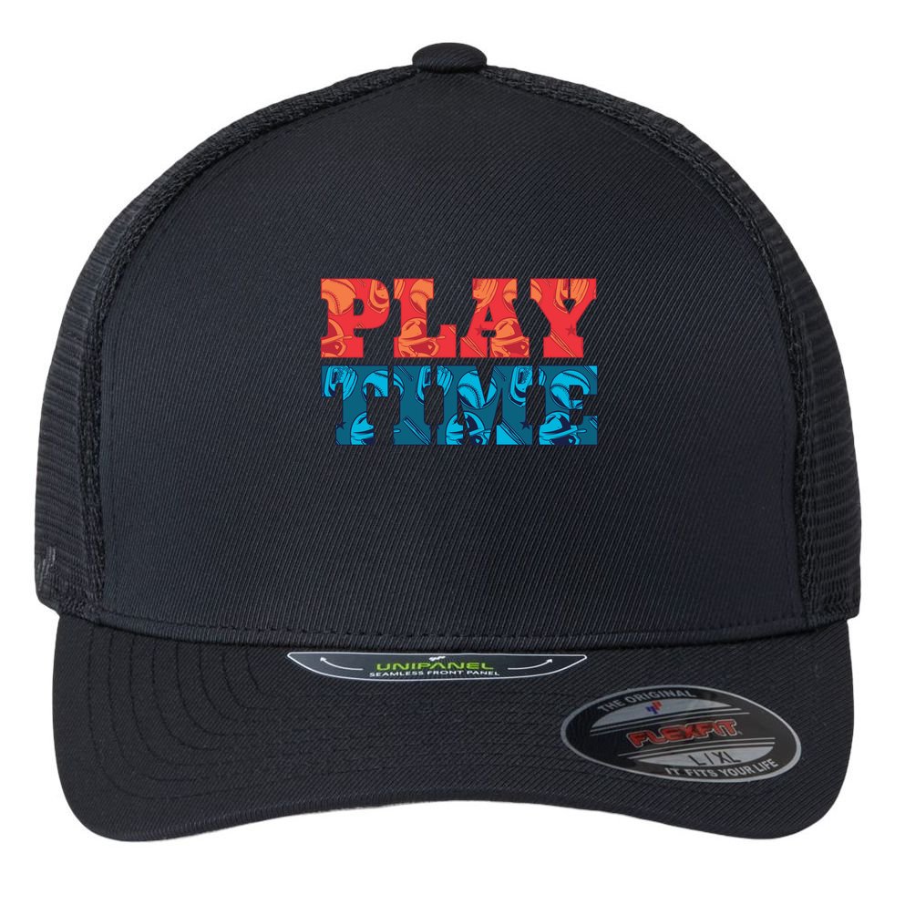 Play Time Baseball Flexfit Unipanel Trucker Cap