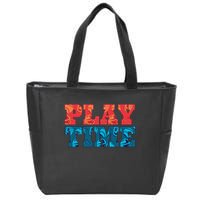 Play Time Baseball Zip Tote Bag