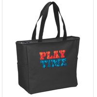 Play Time Baseball Zip Tote Bag