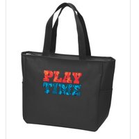 Play Time Baseball Zip Tote Bag
