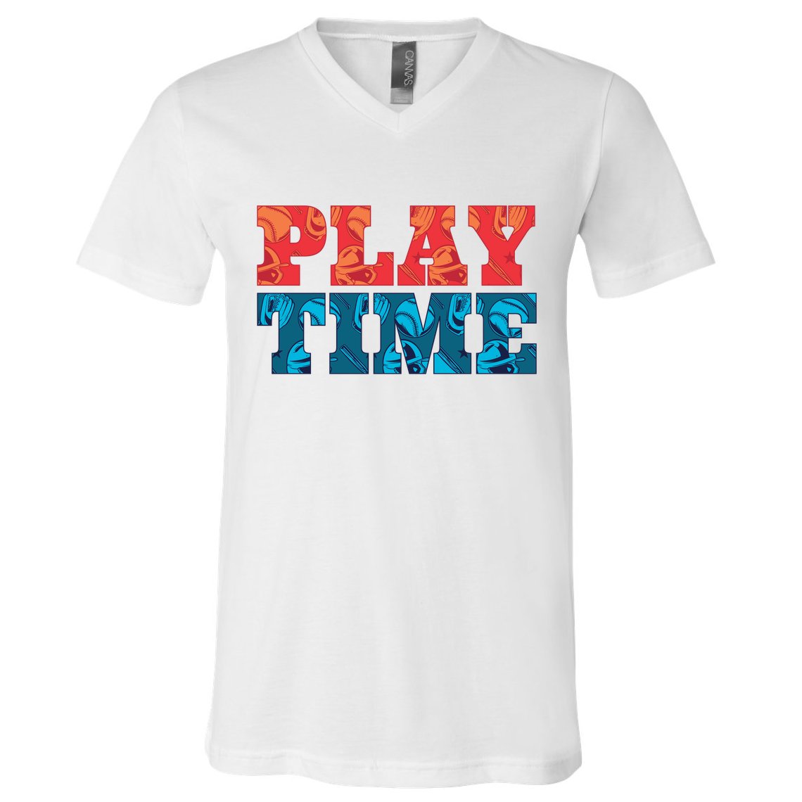 Play Time Baseball V-Neck T-Shirt