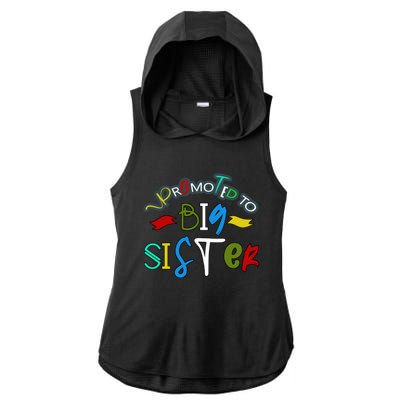 Promoted To Big Sister Est 2025 Funny First Time New Sister Ladies PosiCharge Tri-Blend Wicking Draft Hoodie Tank