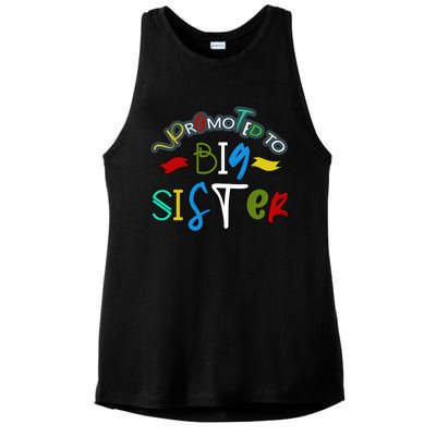 Promoted To Big Sister Est 2025 Funny First Time New Sister Ladies PosiCharge Tri-Blend Wicking Tank