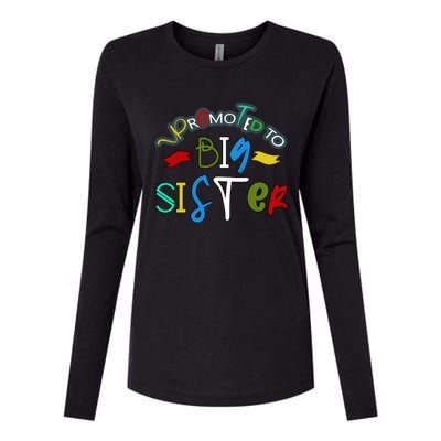 Promoted To Big Sister Est 2025 Funny First Time New Sister Womens Cotton Relaxed Long Sleeve T-Shirt