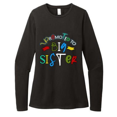 Promoted To Big Sister Est 2025 Funny First Time New Sister Womens CVC Long Sleeve Shirt