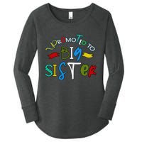 Promoted To Big Sister Est 2025 Funny First Time New Sister Women's Perfect Tri Tunic Long Sleeve Shirt