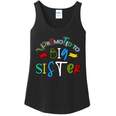 Promoted To Big Sister Est 2025 Funny First Time New Sister Ladies Essential Tank