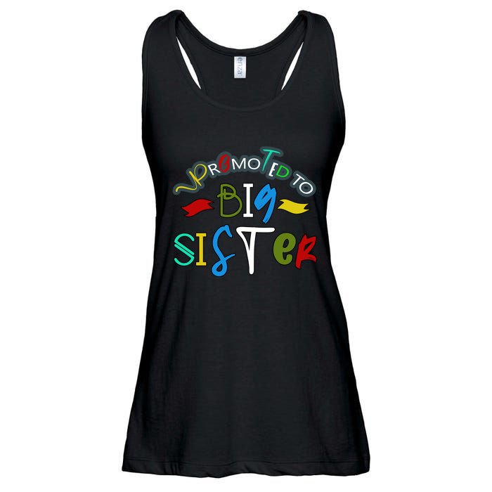 Promoted To Big Sister Est 2025 Funny First Time New Sister Ladies Essential Flowy Tank